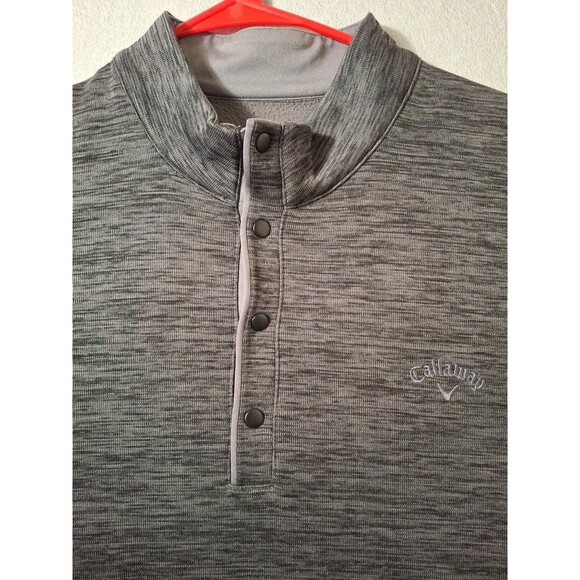 Callaway 1/4 “4-button” Golf Pullover Mens XL Sweater Jacket W/Pockets EUC - Picture 3 of 8